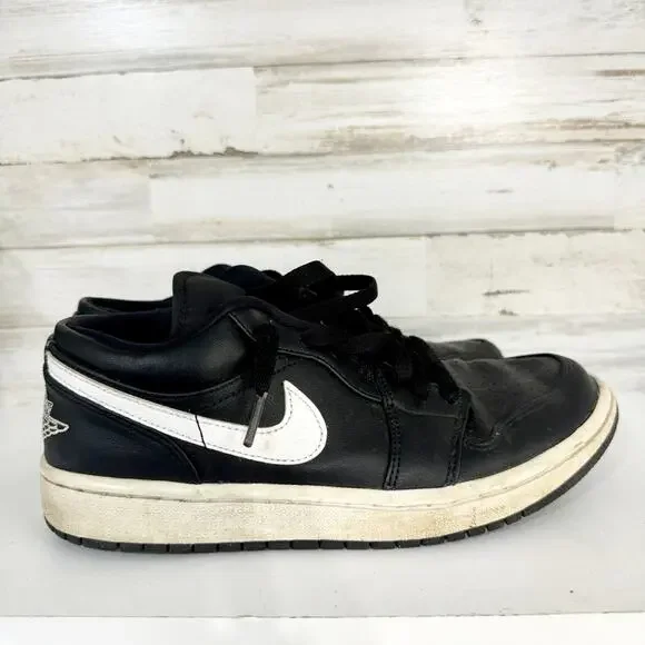 NIKE Air Jordan 1 Women Retro High Yin Yang Black & White Sneakers Size 8 - Picture 5 of 6
